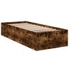 vidaXL Cadre de lit sans matelas ch&ecirc;ne fum&eacute; 75x190cm bois d'ing&eacute;nierie