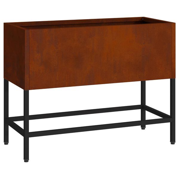 vidaXL Bac de jardin sur&eacute;lev&eacute; Rouill&eacute; 60 x 26 x 45 cm Acier patin&eacute;