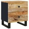 vidaXL Tables de chevet 2 pcs 40x33x46 cm Bois de manguier solide