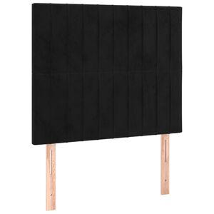 vidaXL T&ecirc;te de lit Noir 80x5x118/128 cm Velours