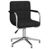 vidaXL Chaise pivotante de bureau Noir Tissu