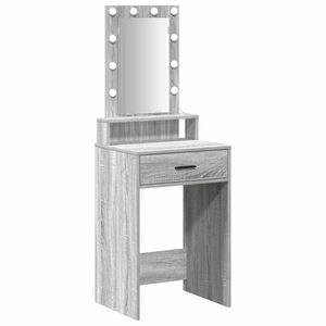 vidaXL Table de Toilette Gris 50 x 41 x 140 cm Bois d'ing&eacute;nierie