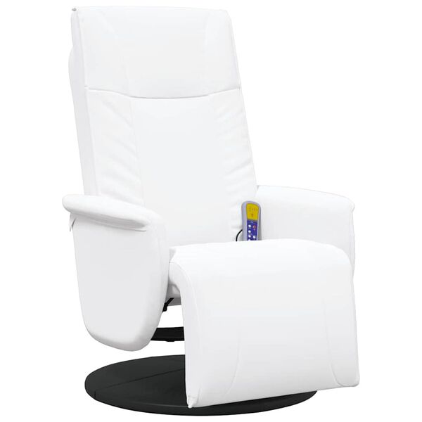 vidaXL Fauteuil de massage inclinable Blanc 71 x 90 x 105 cm PVC