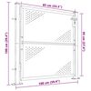 vidaXL Portail de jardin 100 x 100 cm en acier inoxydable