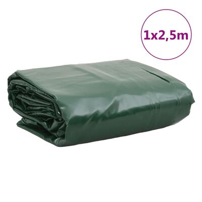 vidaXL Bâche vert 1x2,5 m 650 g/m²