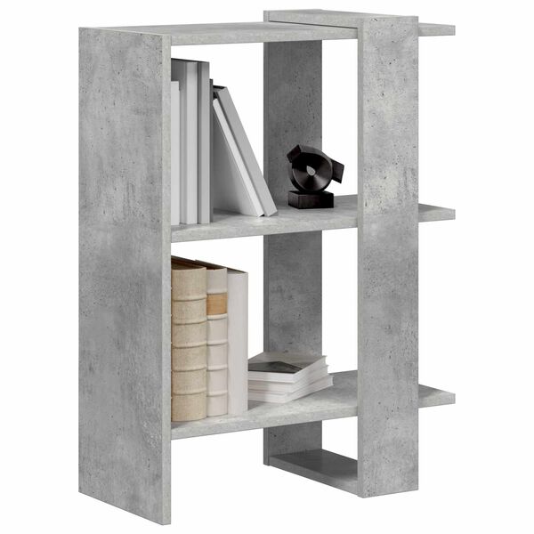 vidaXL &Eacute;tag&egrave;re Gris b&eacute;ton 52 x 25 x 71,5 cm Bois d'ing&eacute;nierie