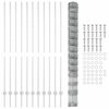 vidaXL Cl&ocirc;ture avec poteau Argent&eacute; 1,6 x 25 m Acier