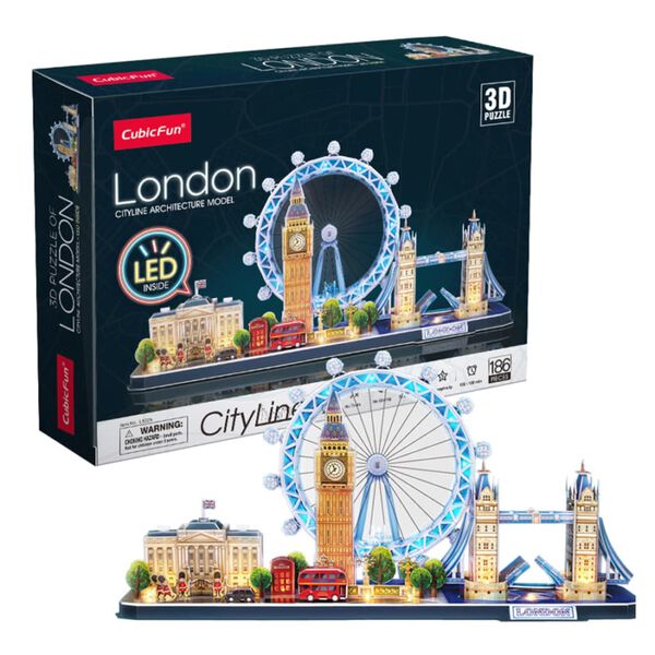 Cubic Fun Puzzle 3D &agrave; LED London 186 pcs