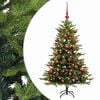 vidaXL Arbre de No&euml;l Artificiel avec Boule 120 cm 150 LED Blanc chaud