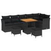 vidaXL Ensemble de canap&eacute; de jardin 9 pcs Noir polyrotin