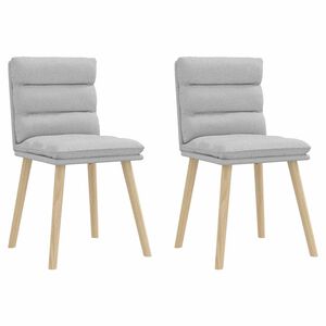 vidaXL Chaises &agrave; manger lot de 2 gris nuage tissu