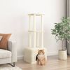 vidaXL Arbre &agrave; chat avec griffoirs en sisal Cr&egrave;me 133,5 cm