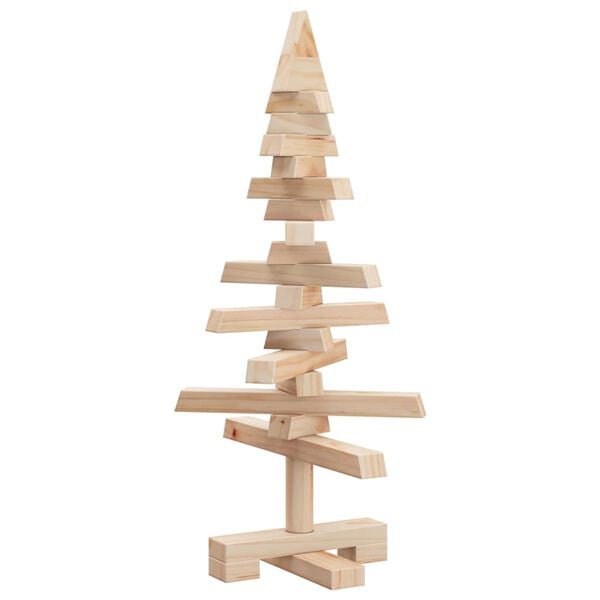 vidaXL Arbre de No&euml;l en bois pour d&eacute;coration 60 cm bois massif de pin