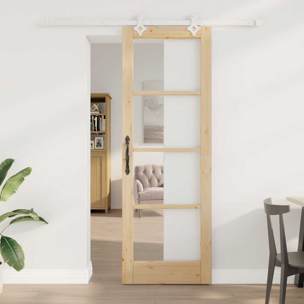 vidaXL Porte coulissante Naturel 73,5 x 211 cm