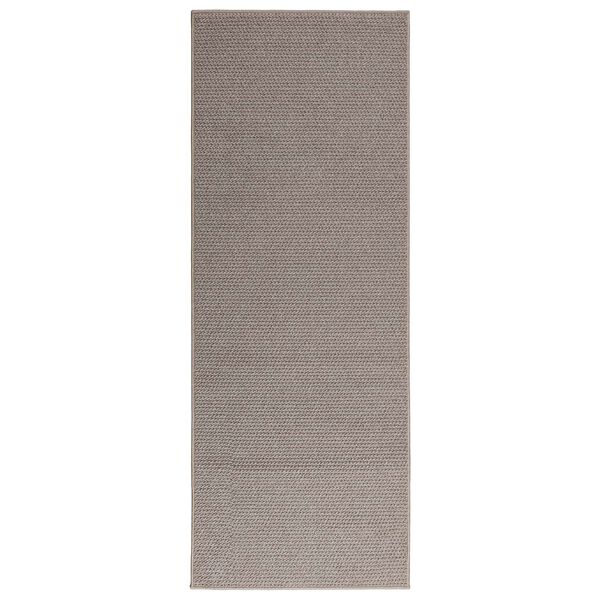 vidaXL Tapis de surface Rectangulaire LUGO Taupe 200 x 80 cm Polyester