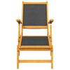 vidaXL Chaises longues d'ext&eacute;rieur et table Acacia massif et textil&egrave;ne