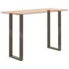 vidaXL Pieds de table de bar en forme de U, 2 pi&egrave;ces, acier naturel, 50 x (110-111) cm