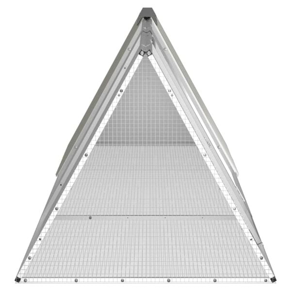 vidaXL Cage à lapin grise 302,5 x 80,5 x 71 cm en acier galvanisé