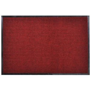 vidaXL Tapis d'entr&eacute;e rouge 90 x 120 cm PVC