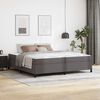 vidaXL Cadre de lit avec matelas Gris 200 x 200 cm tissu