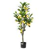 vidaXL Citronnier artificiel 136 feuilles 120 cm vert