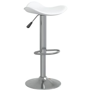 vidaXL Tabouret de bar Blanc Acier chromé et cuir artificiel