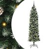 vidaXL Arbre de No&euml;l artificiel slim avec 300 LED Vert et blanc 240 cm