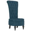 vidaXL Chaise &agrave; dossier haut bleu velours conception de bouton