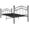 vidaXL Cadre de lit sans matelas noir m&eacute;tal 100x200 cm