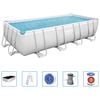Bestway Ensemble de piscine Power Steel Rectangulaire 488x244x122 cm