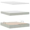 vidaXL Lit de Rangement avec matelas Gris clair 160 x 200 cm Velours