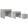 vidaXL Tables gigognes 3 pcs Gris béton Aggloméré