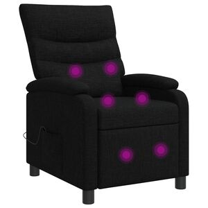 vidaXL Fauteuil de massage inclinable Noir Tissu