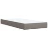 vidaXL Sommier &agrave; lattes de lit avec matelas Taupe 90x190 cm Tissu