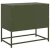 vidaXL Meuble TV vert olive 68x39x60,5 cm acier