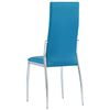 vidaXL Chaises &agrave; manger lot de 4 bleu similicuir