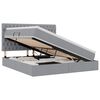 vidaXL Lit avec rangement et matelas Gris clair 160 x 200 cm tissu