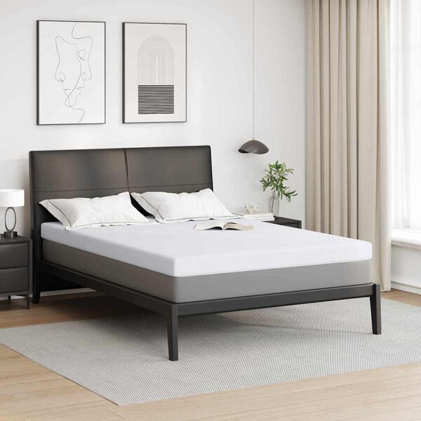 vidaXL Surmatelas Blanc 140 x 200 cm Tissu Jacquard