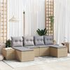 vidaXL Ensemble de canapé de jardin 4 pcs Beige et Gris clair
