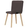vidaXL Chaises &agrave; manger lot de 4 marron fonc&eacute; tissu