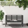 vidaXL Banc de jardin gris 111,5x53x71 cm bois massif de pin