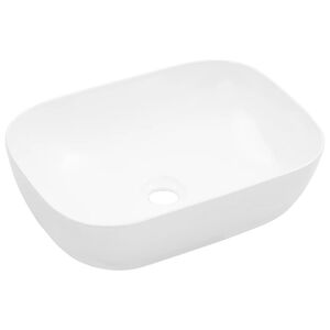 vidaXL Lavabo 45,5x32x13 cm C&eacute;ramique Blanc