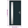 vidaXL Porte d'entr&eacute;e anthracite 98x208 cm PVC
