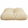 vidaXL Coussin de palette beige 50x40x12 cm tissu