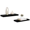 vidaXL &Eacute;tag&egrave;re murale flottante 2 pcs Noir brillant 60x23,5x3,8 cm MDF