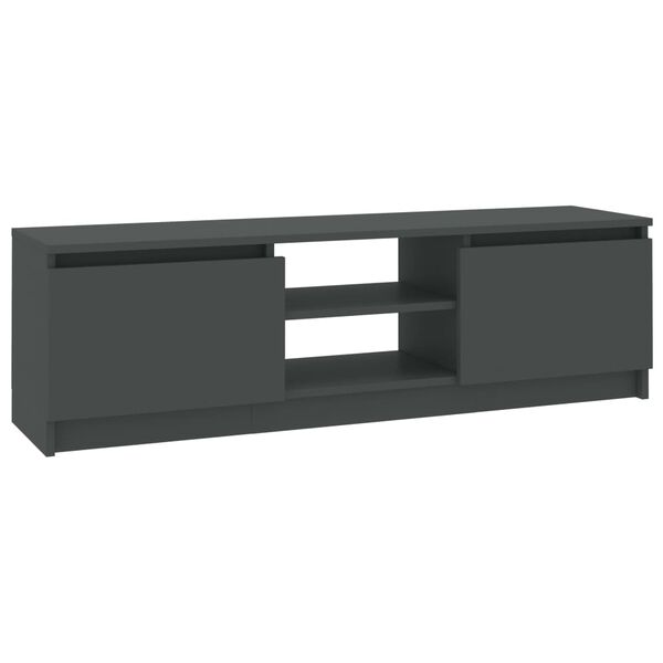 vidaXL Meuble TV Gris 120x30x35,5 cm Bois d'ing&eacute;nierie