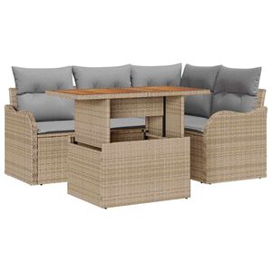 vidaXL Ensemble de canap&eacute; de jardin 5 pc 4-Nombre de places