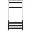 vidaXL Porte-manteau Ch&ecirc;ne noir 95 x 34 x 184 cm Bois d'ing&eacute;nierie