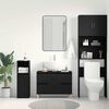 vidaXL Meuble de Lavabo de Salle de Bain Ch&ecirc;ne noir 80 x 33 x 60 cm