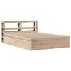 vidaXL Cadre de lit avec t&ecirc;te de lit 150x200 cm bois de pin massif